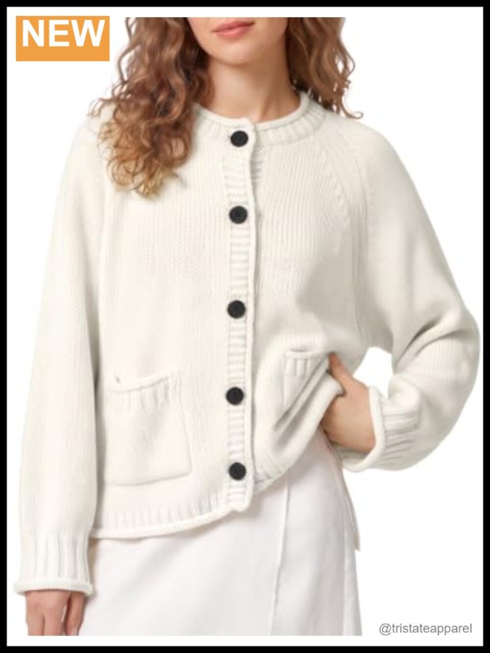 Chunky Knit Rollneck Cardigan Sweater for Women - Button Down Long Sleeve